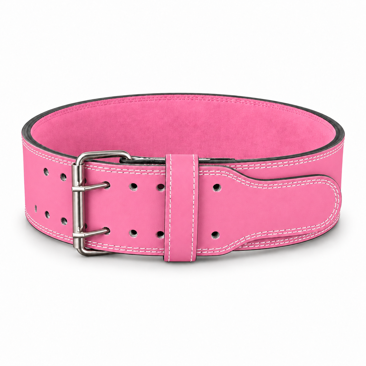 Plastic Pink custom Buckle powerlifting belt colour combination