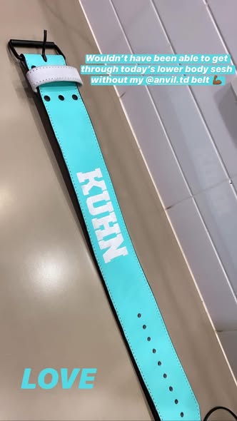 Turquoise custom Anvil belt photo from Lucy Rachel Facebook recommendation